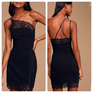 FP Premonitions Black One-Shoulder Bodycon dress
